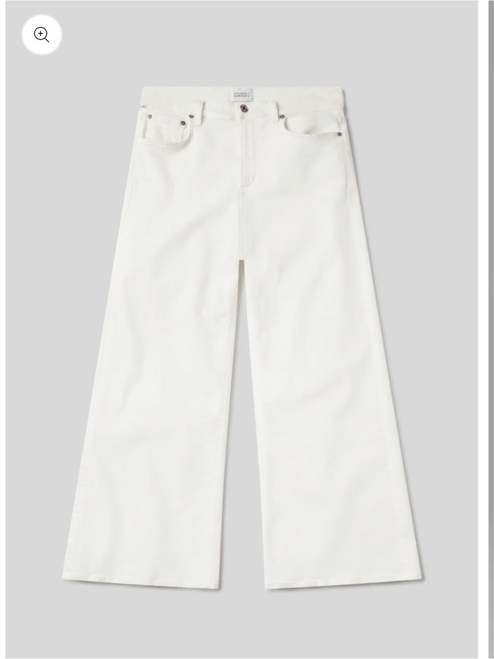 Citizens Of Humanity Wide-Leg White Denim Jeans